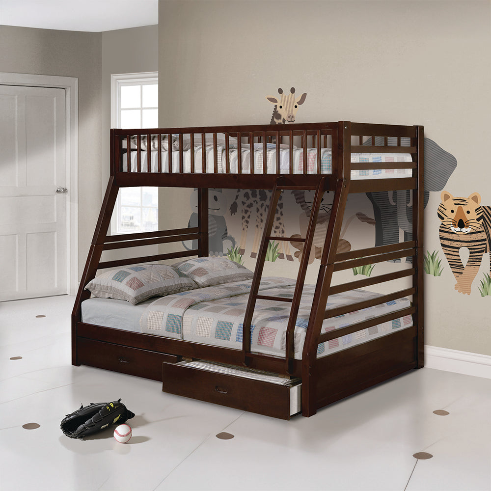 ACME Jason Espresso Bunk Bed  (Twin | Full)  Model 02020W