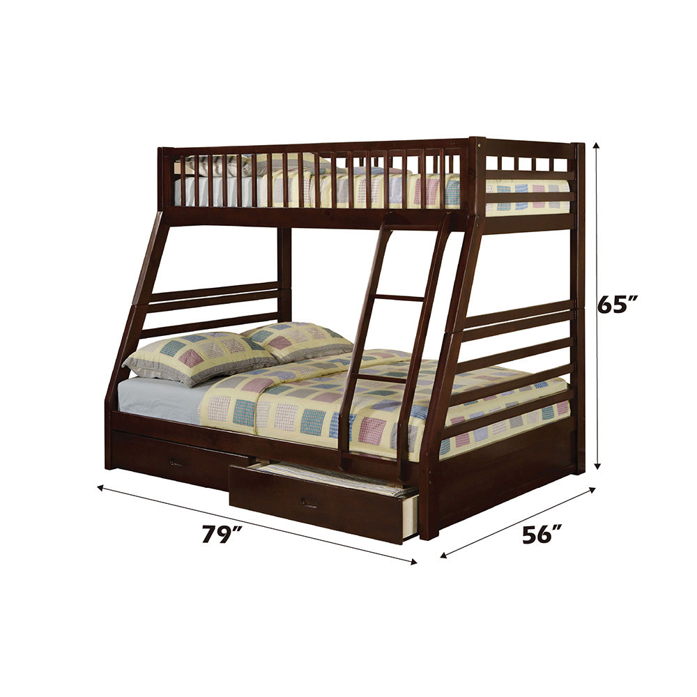 ACME Jason Espresso Bunk Bed  (Twin | Full)  Model 02020W