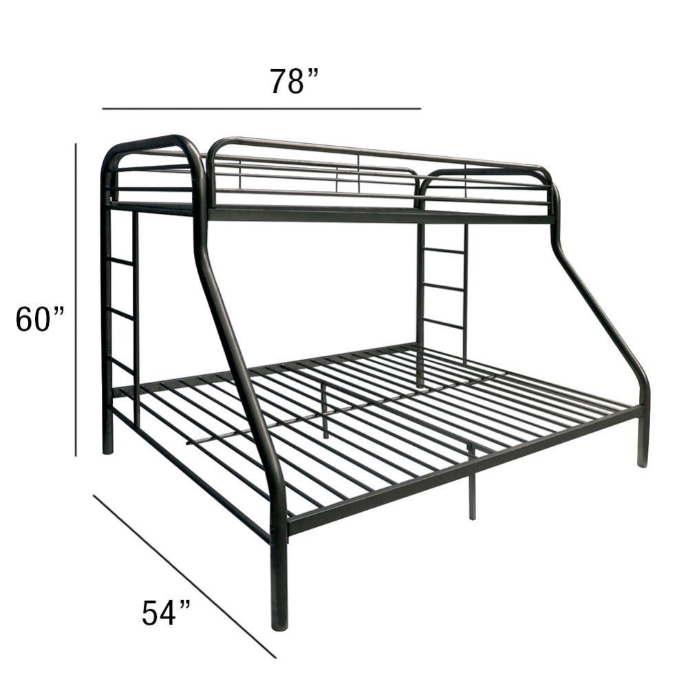 ACME Tritan Black Bunk Bed  (Twin | Full)  Model 02053BK