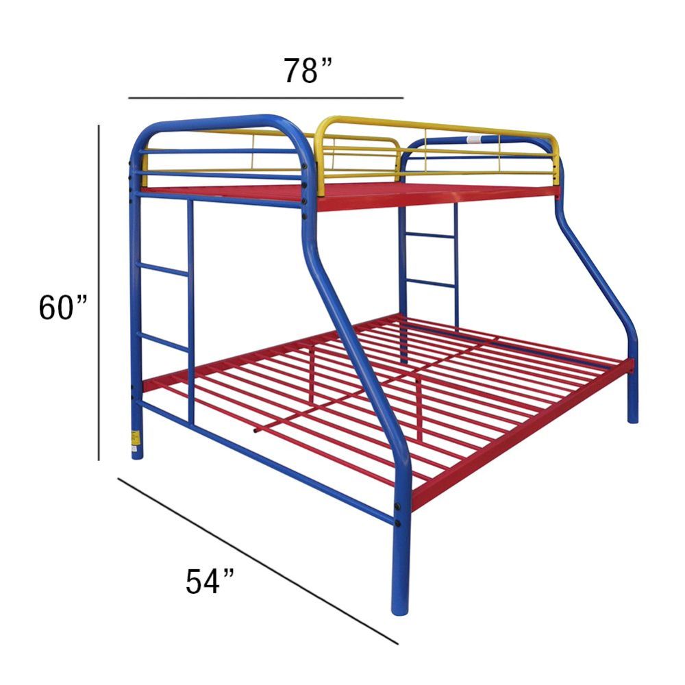 ACME Tritan Rainbow Bunk Bed  (Twin | Full)  Model 02053RNB