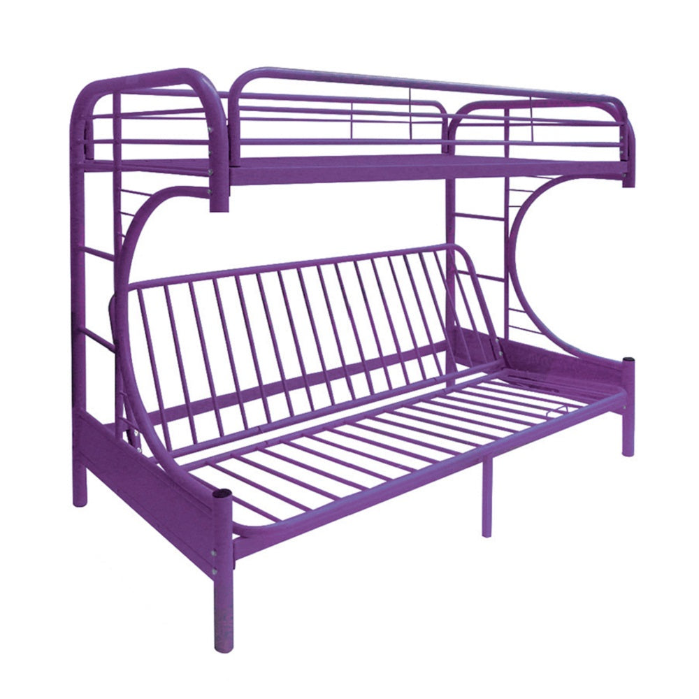 ACME Eclipse Purple Futon Bunk Bed  (Twin | Full)  Model 02091W-PU