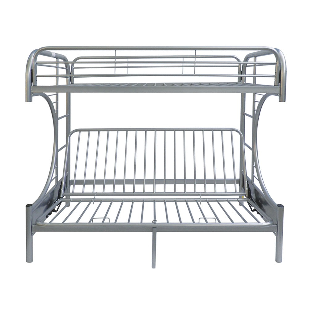 ACME Eclipse Silver Futon Bunk Bed  (Twin | Full)  Model 02091W-SI