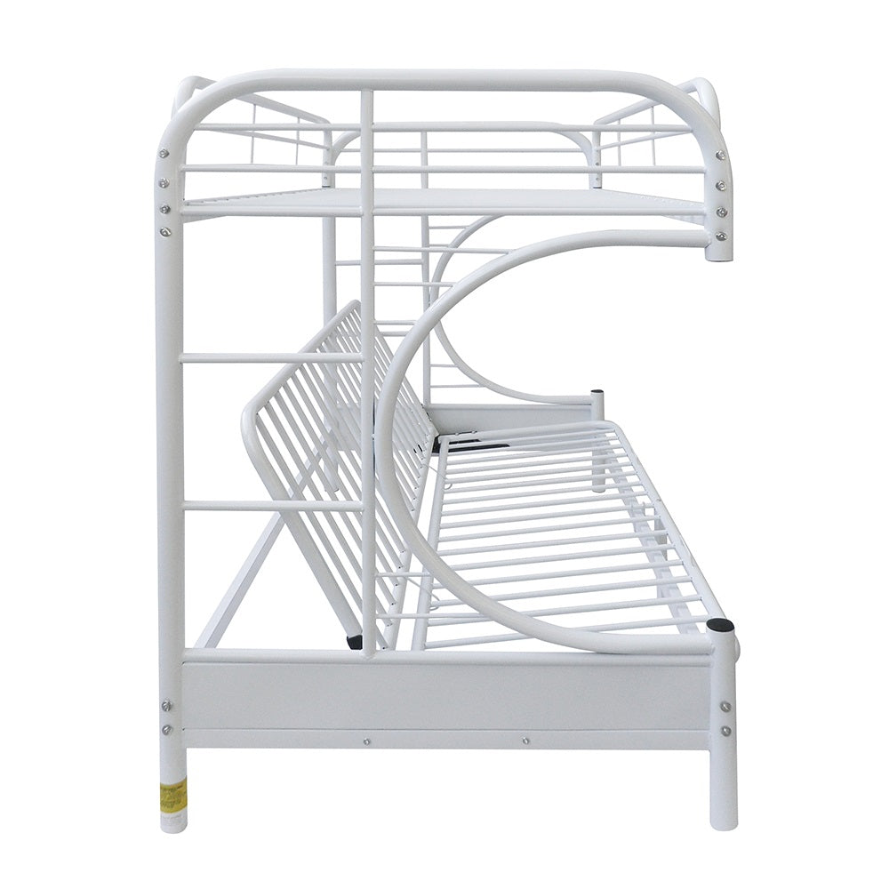 ACME Eclipse White Futon Bunk Bed  (Twin | Full)  Model 02091W-W