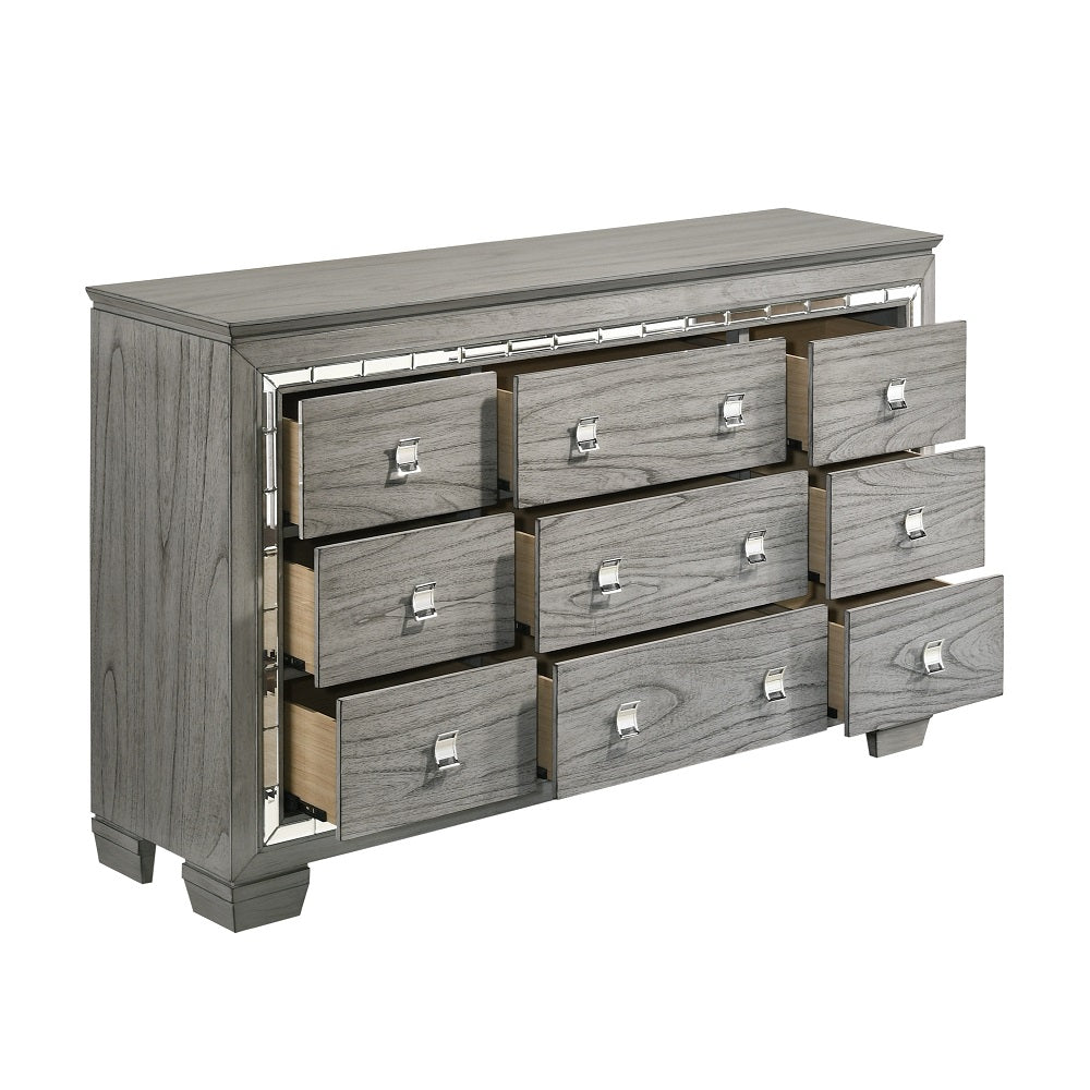 ACME Antares Light Gray Oak Dresser Model 21825