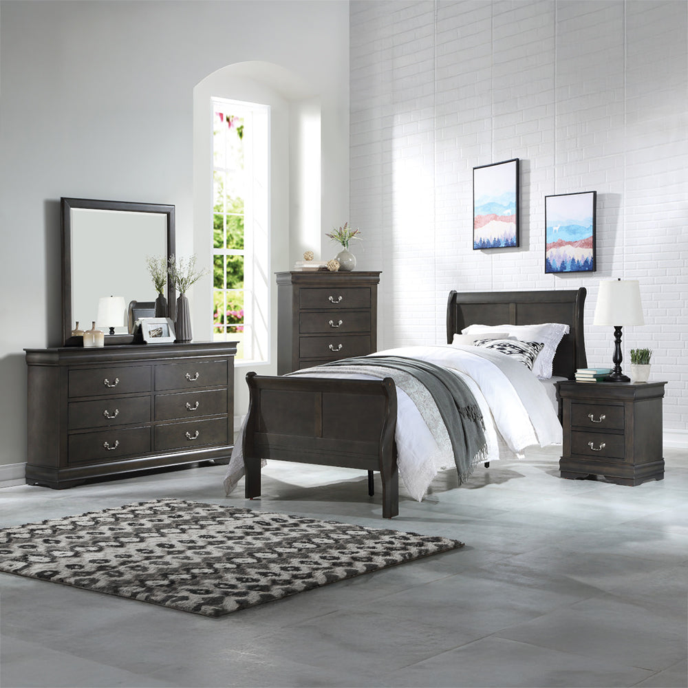 ACME Louis Philippe Dark Gray Dresser Model 26795