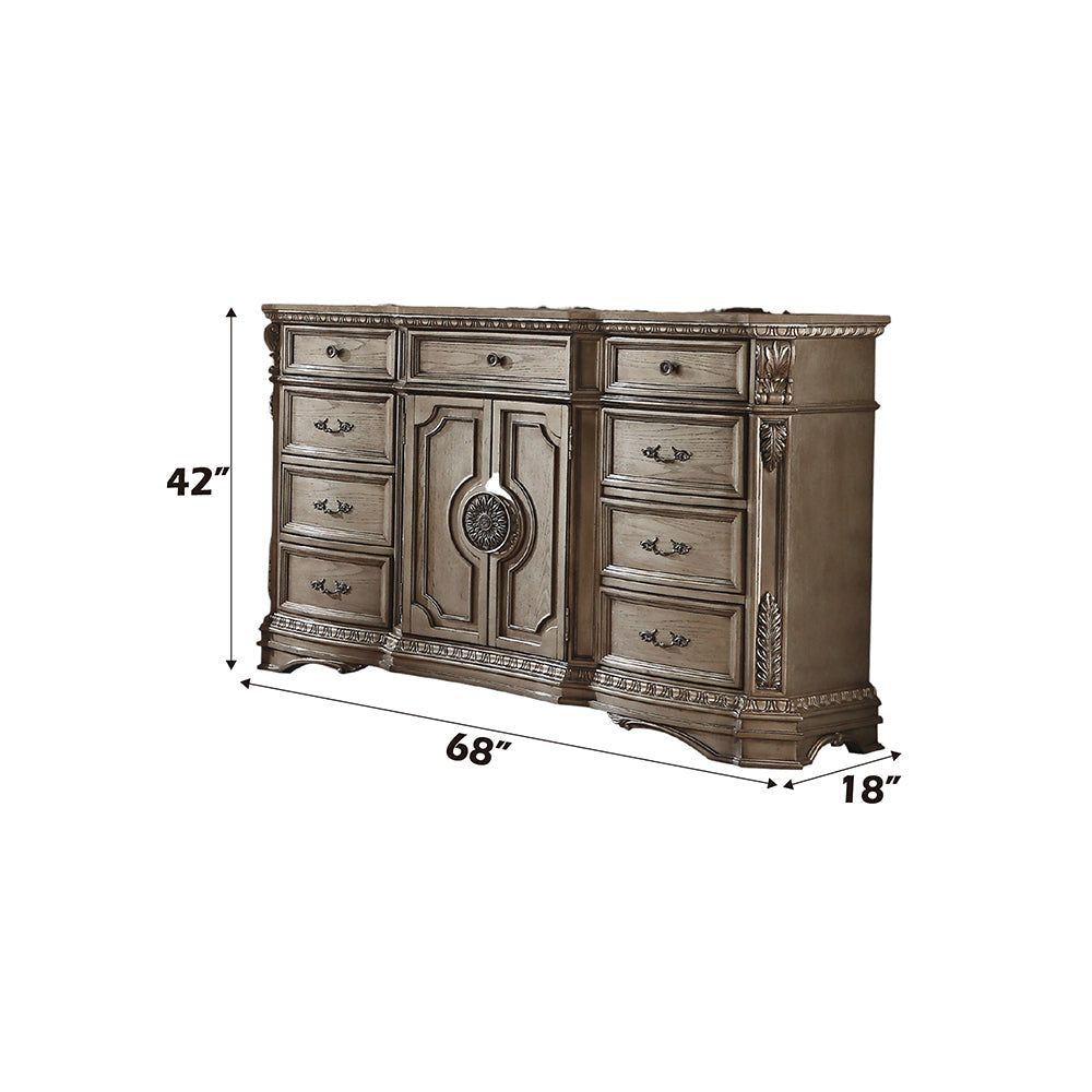 ACME Northville Antique Silver Dresser Model 26938