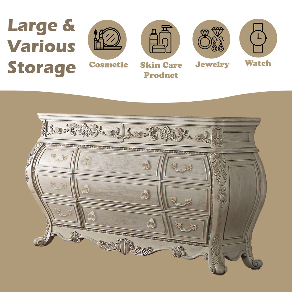 ACME Ragenardus Antique White Dresser Model 27015