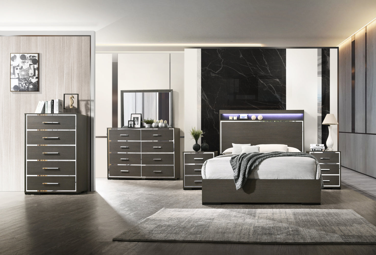 ACME Escher Gray Oak Dresser Model 27655