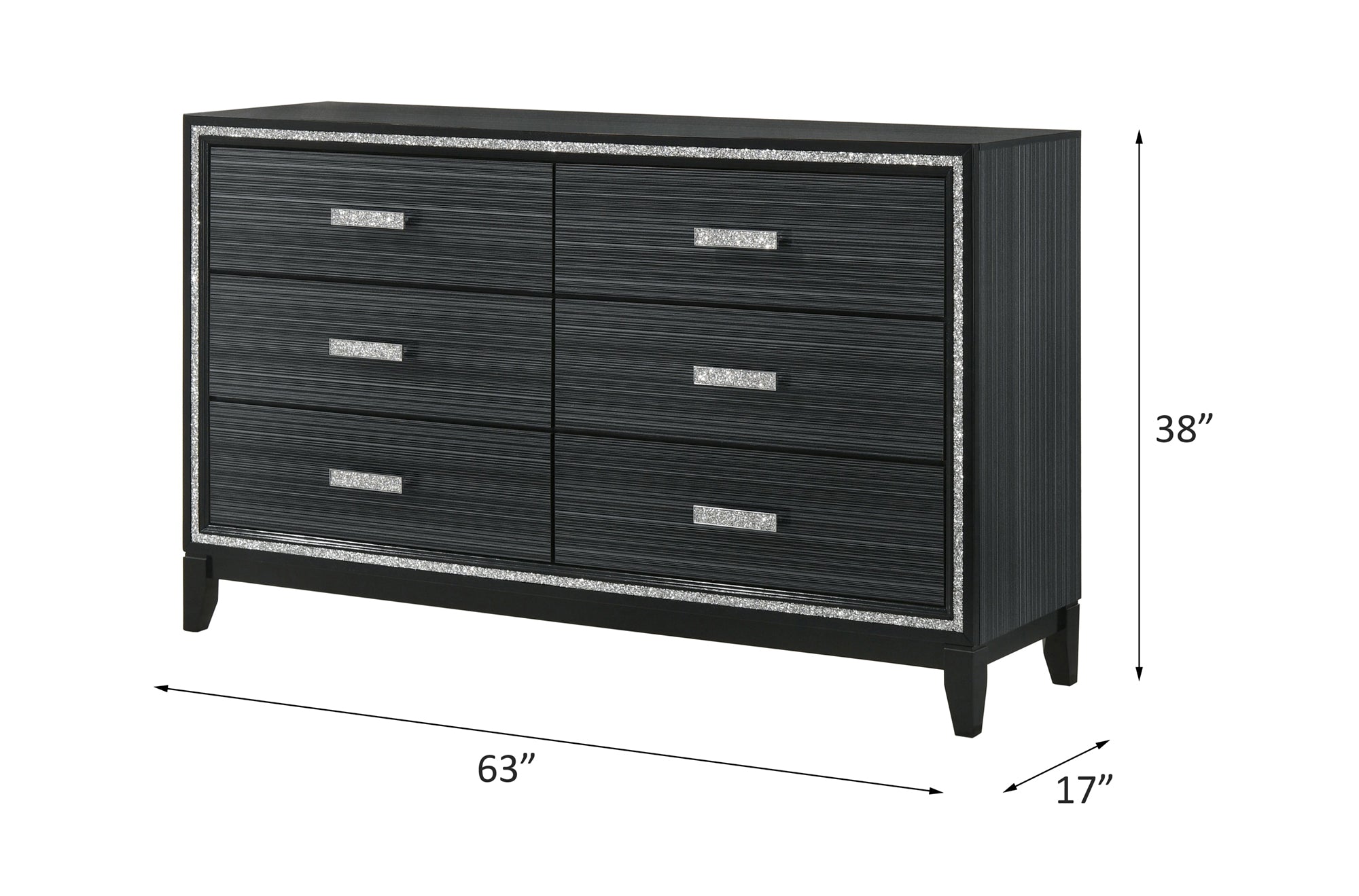 ACME Haiden Weathered Black Dresser Model 28435