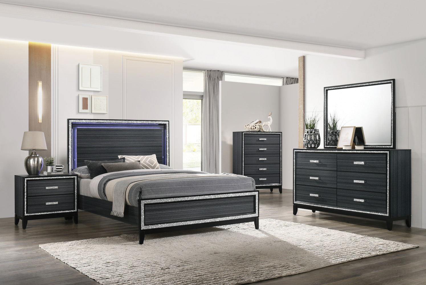 ACME Haiden Weathered Black Dresser Model 28435