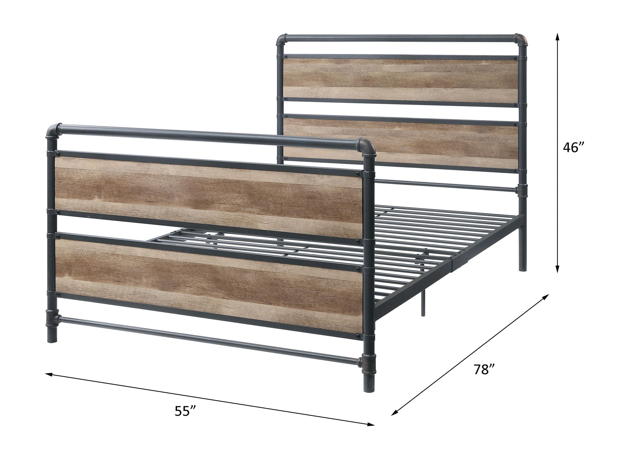 ACME Brantley Antique Oak & Sandy Gray Full Bed Model 35885F