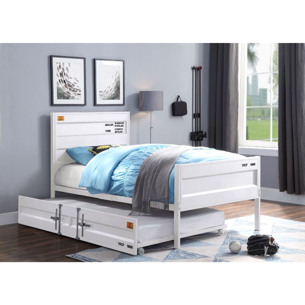 ACME Cargo White Twin Bed Model 35900T
