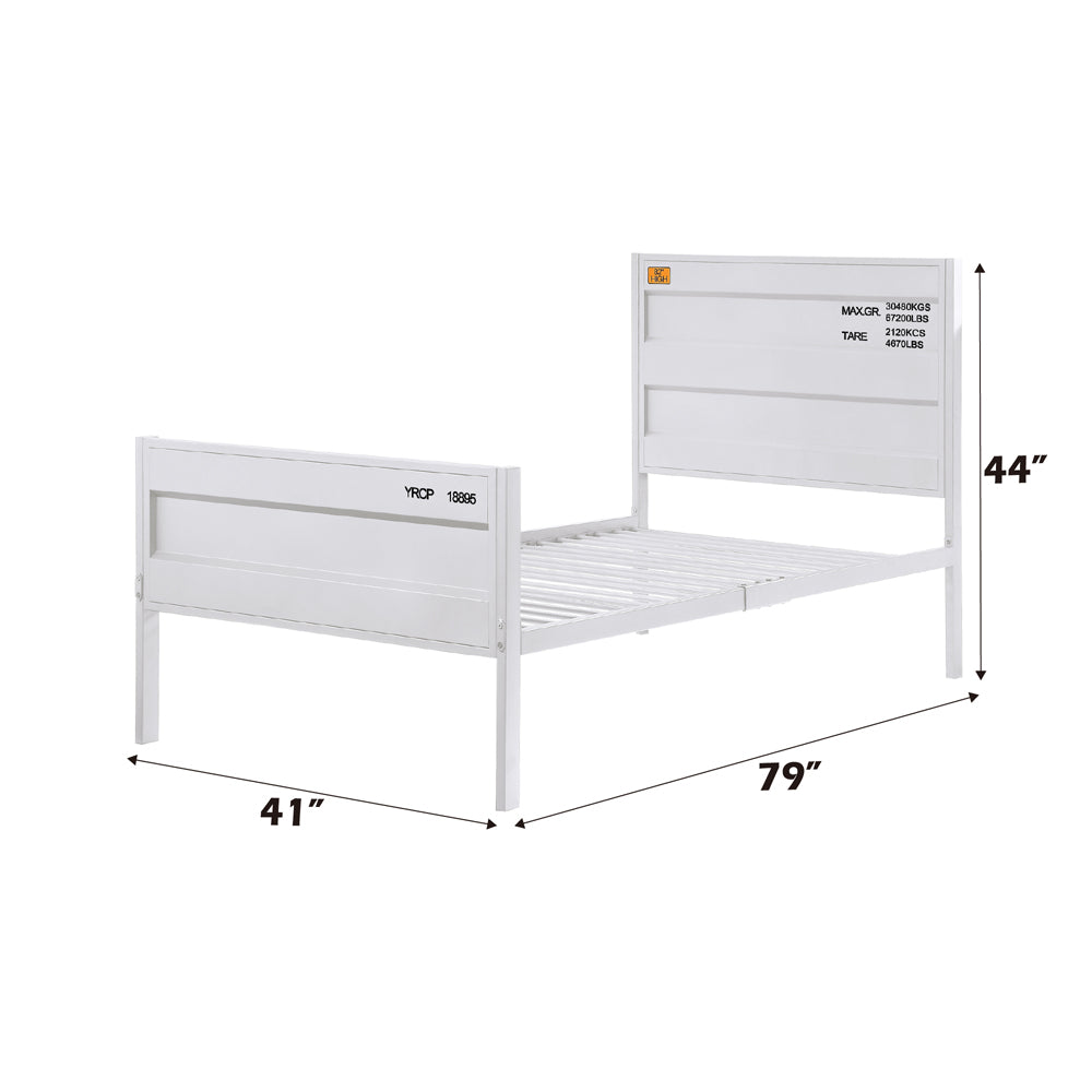 ACME Cargo White Twin Bed Model 35900T