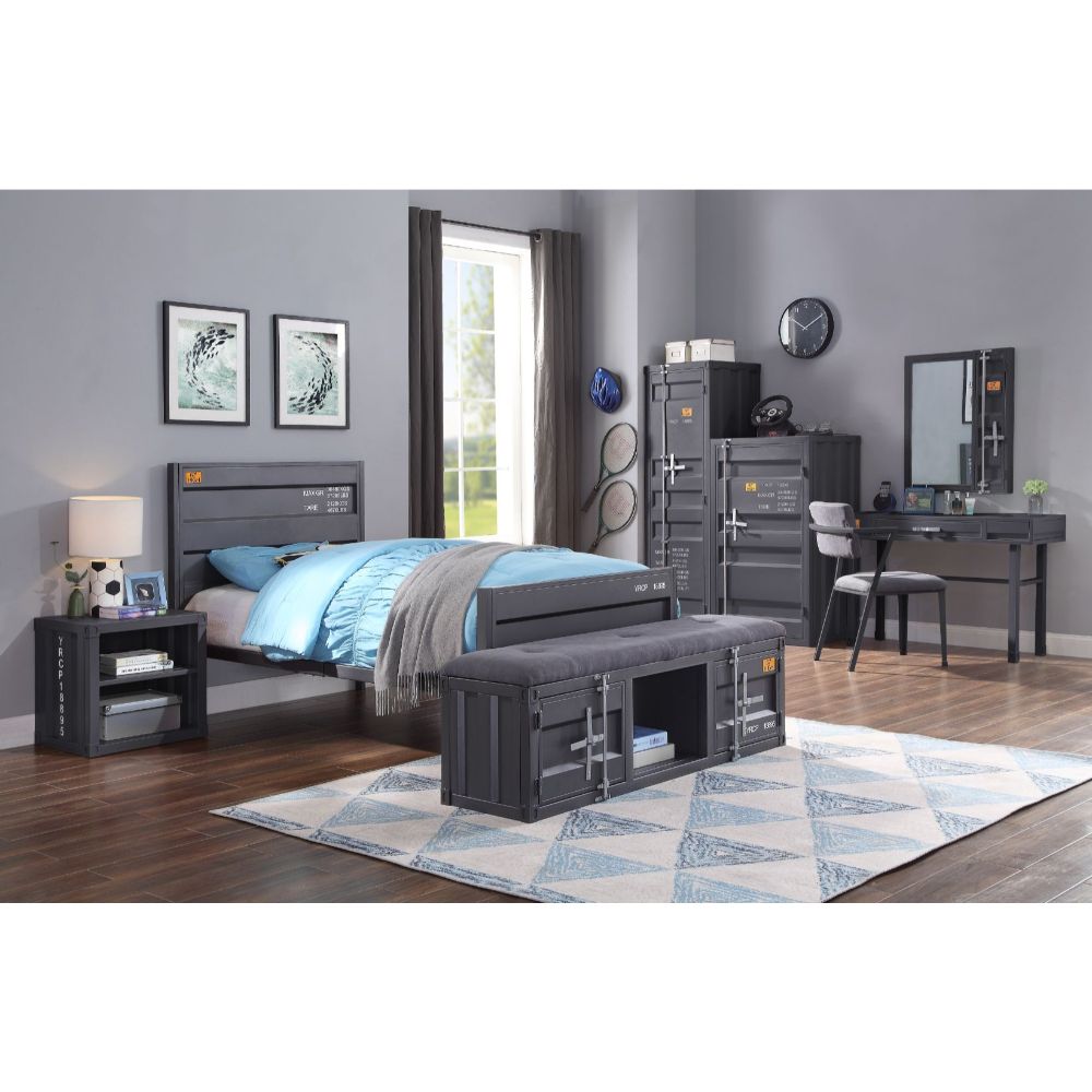 ACME Cargo Gunmetal Twin Bed Model 35920T