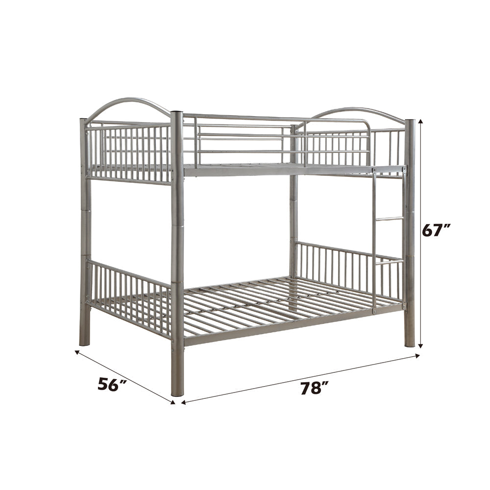 ACME Cayelynn Silver Bunk Bed (F/F) Model 37390SI