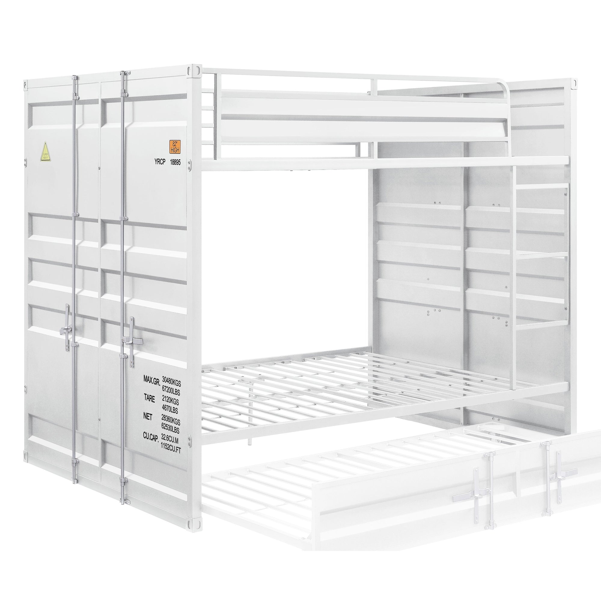 ACME Cargo White Bunk Bed (F/F) Model 37885