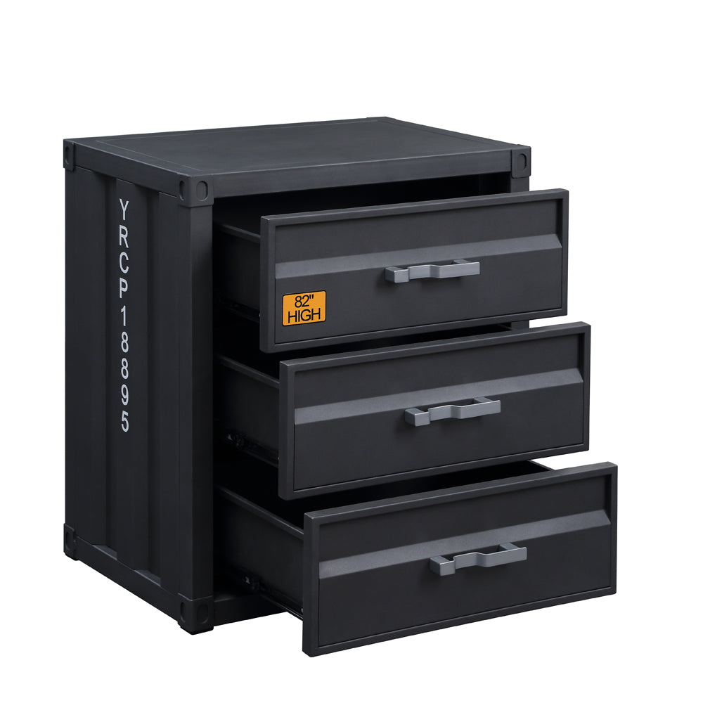 ACME Cargo Gunmetal Chest with 3 Drawers Model 37957