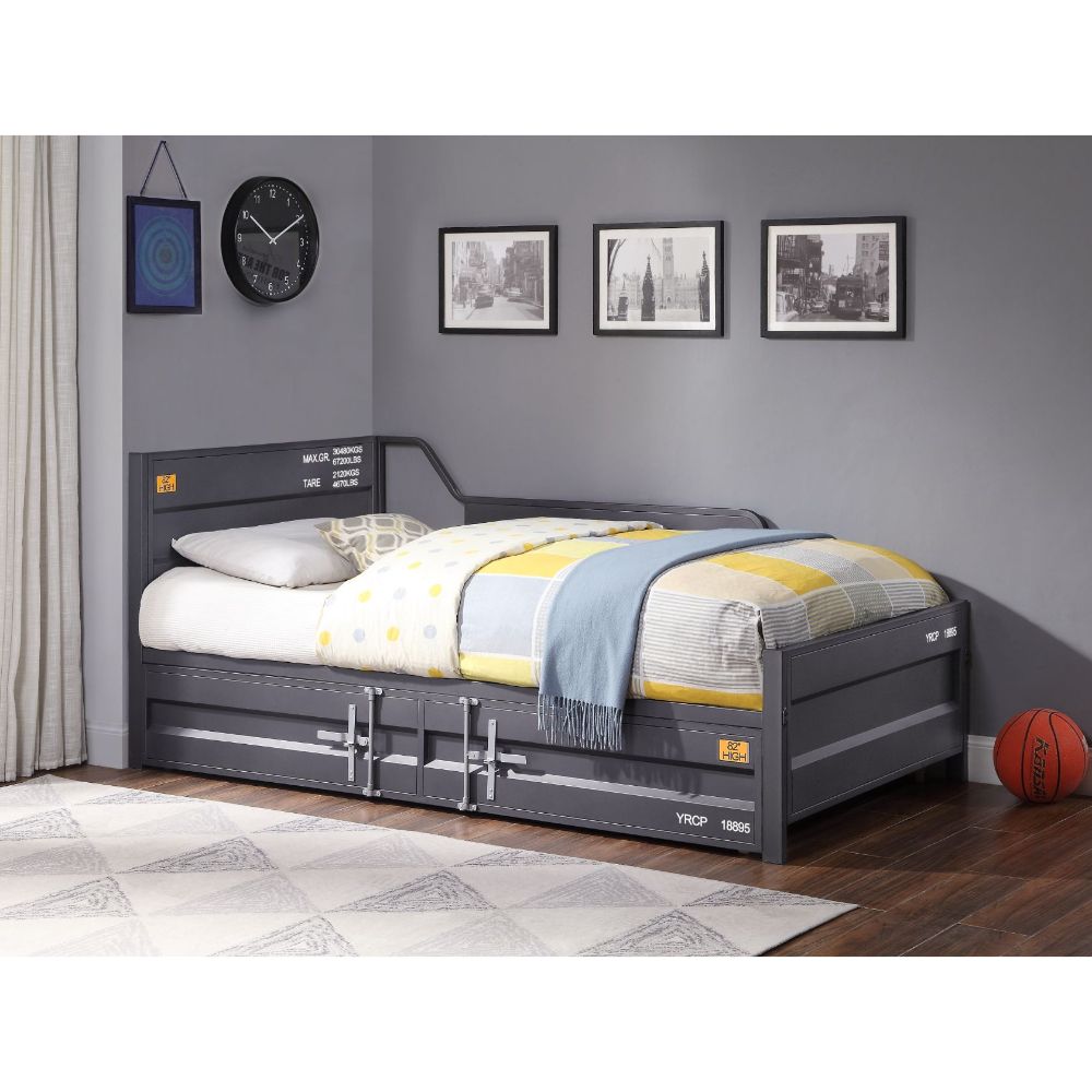 ACME Cargo Gunmetal Daybed with Trundle (Twin) Model 39885