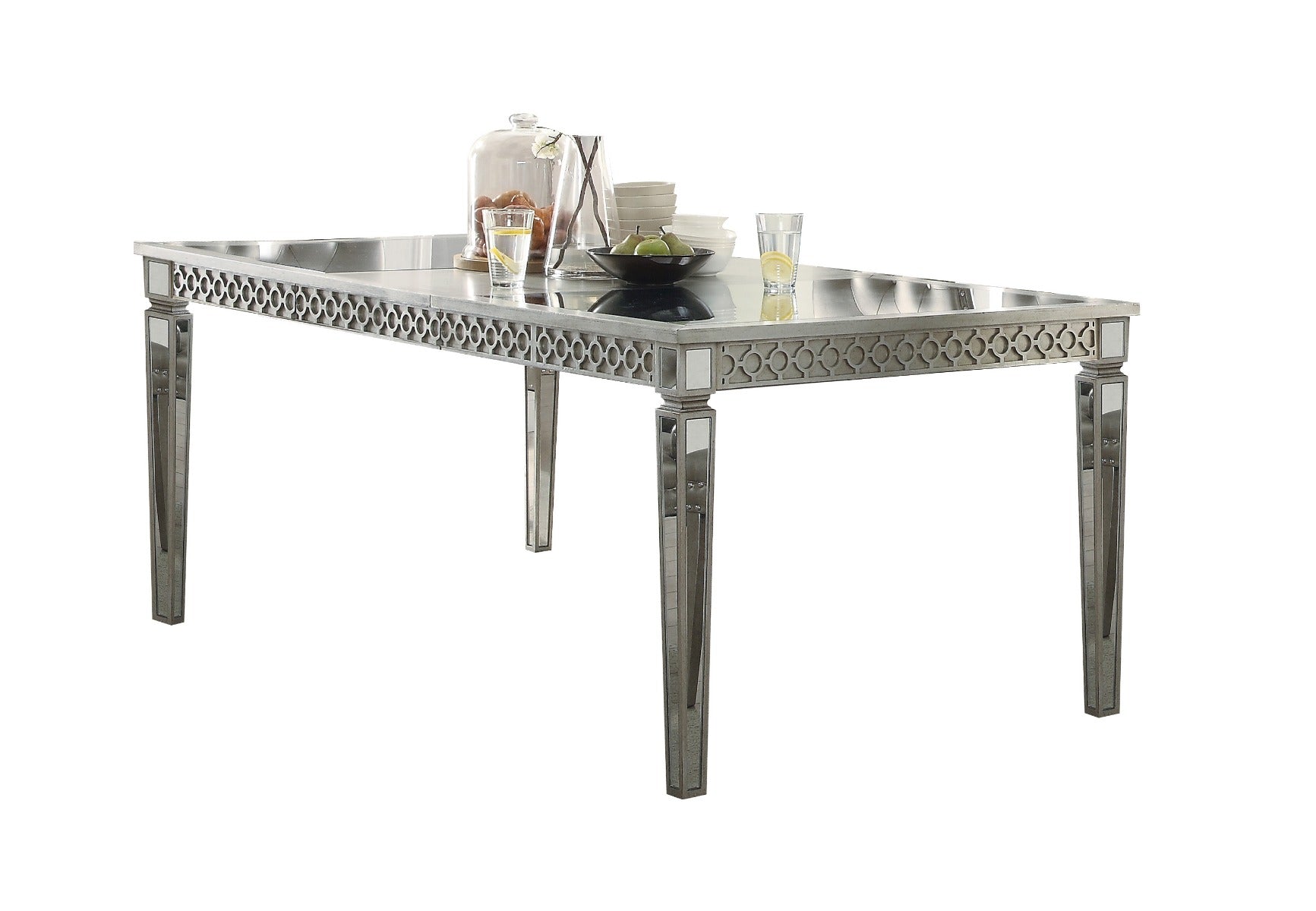 ACME Kacela Mirrored & Champagne Dining Table Model 72155