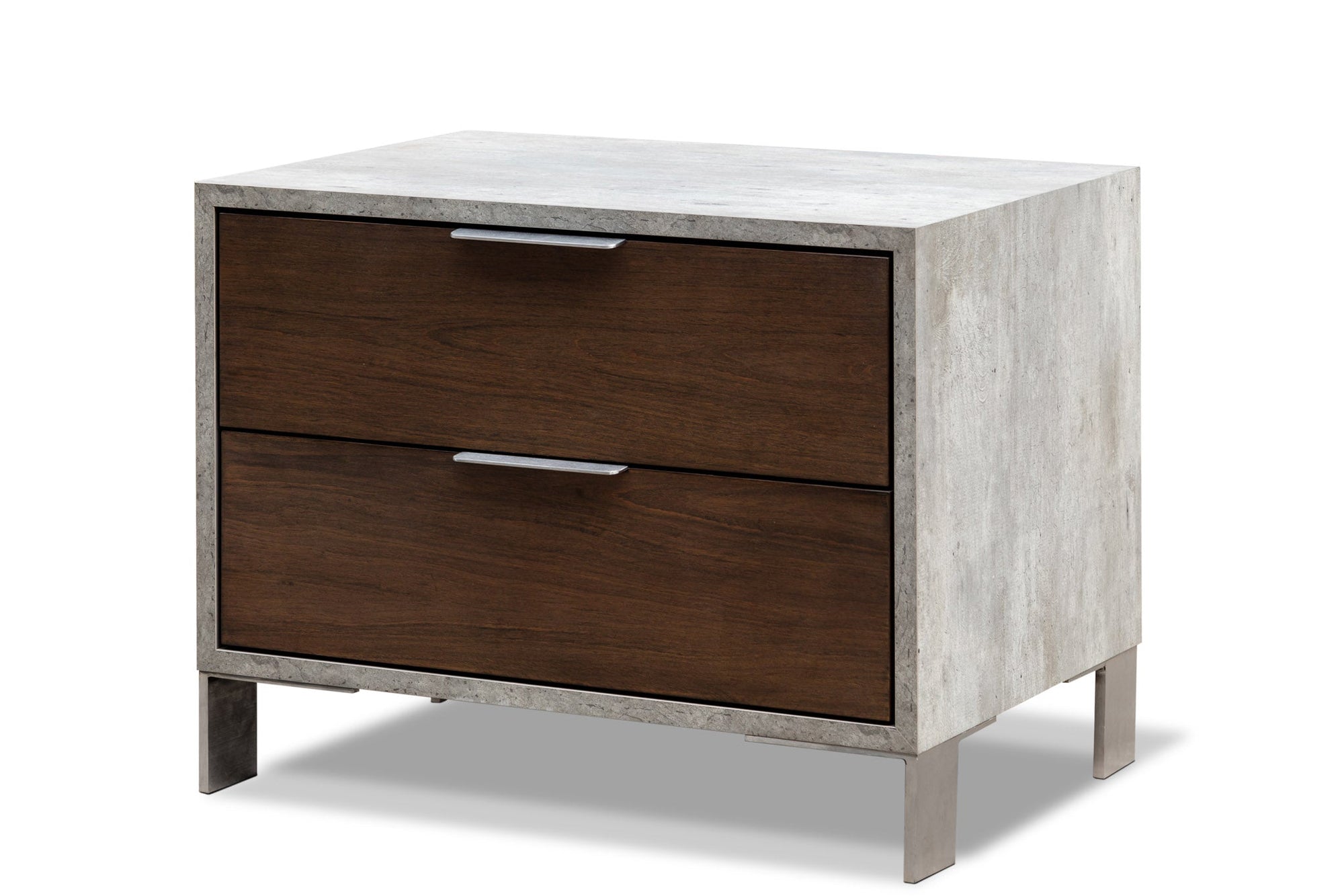 Eastern King Nova Domus Conner Modern Dark Walnut & Concrete Bedroom Set Model VGAN-CONNER-SET-DK-EK