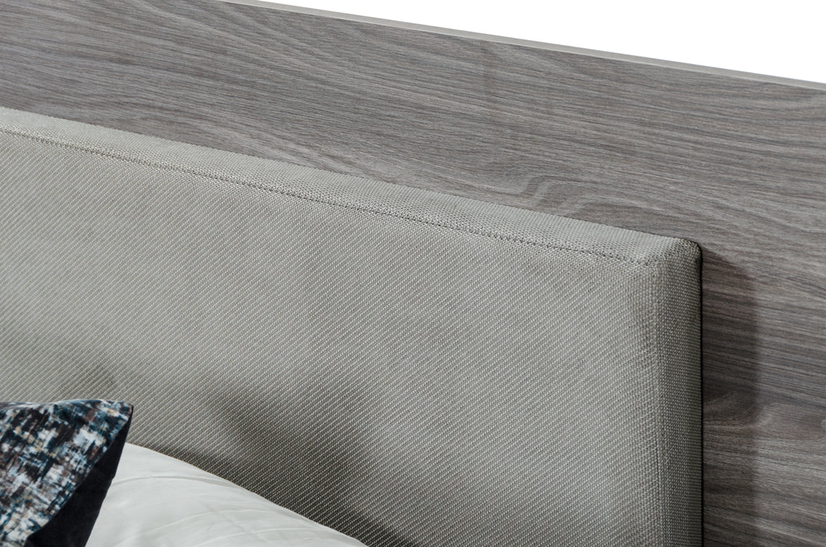Nova Domus Enzo Italian Modern Grey Oak & Fabric Bedroom Set Model VGACENZO-SET