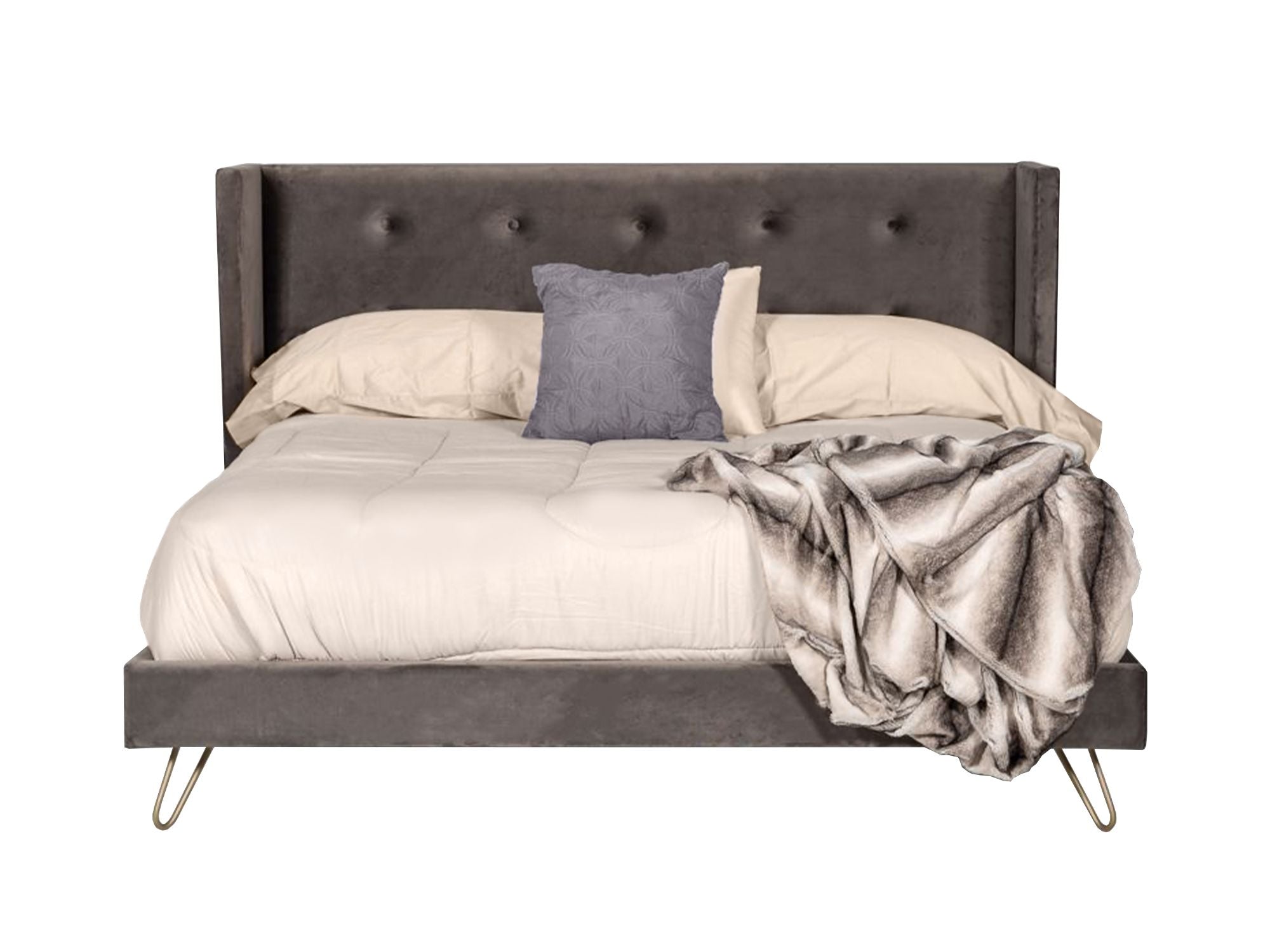 Eastern King Nova Domus Panther Contemporary Grey & Black Bedroom Set Model VGMABR-77-SET-EK