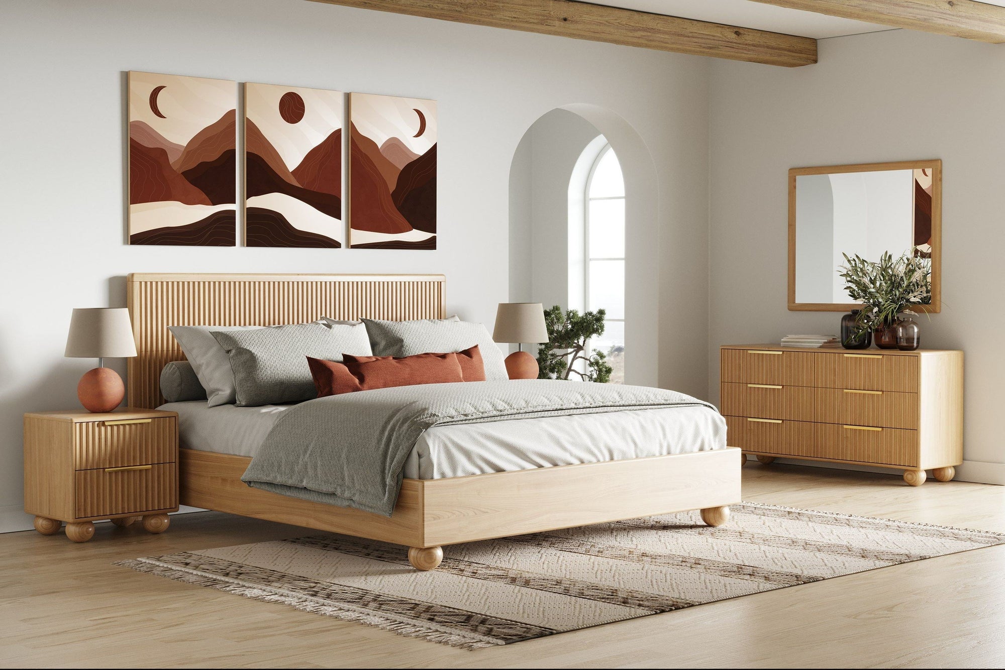 Modrest Winters Modern Natural Oak Bedroom Set Model VGWD-EMILIO-SET