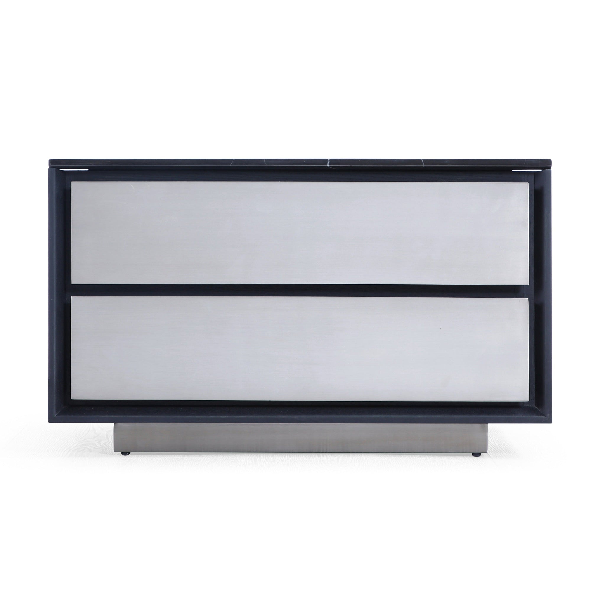 Modrest Concord Modern Grey Velvet & Black Marble & Black Ash & Aluminum Bedroom Set Model VGVC-BD2311-2301-SET