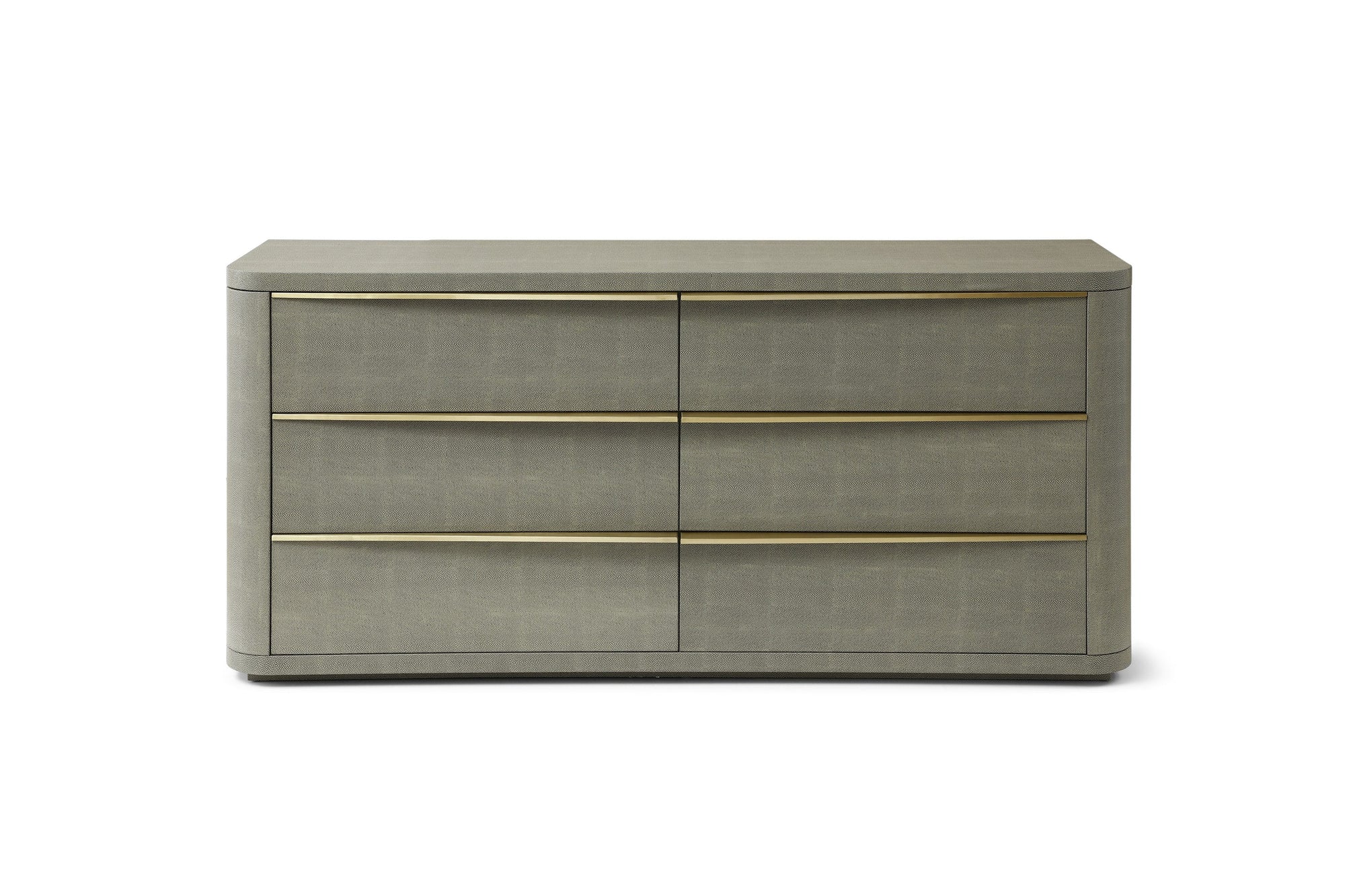 Modrest Lois Modern Grey Leather & Beige Shagreen Bedroom Set Model VGVC-BD2408-SET-EK