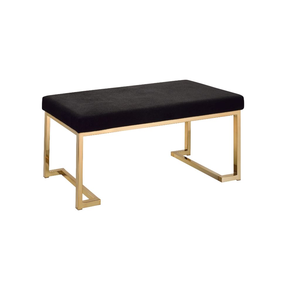 ACME Boice Short Haired Faux Fur & Champagne Bench Model 96595