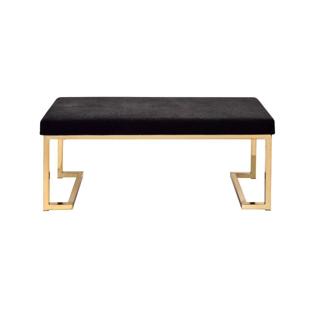 ACME Boice Short Haired Faux Fur & Champagne Bench Model 96595