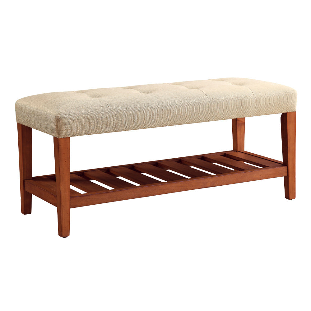 ACME Charla Beige & Oak Bench Model 96682