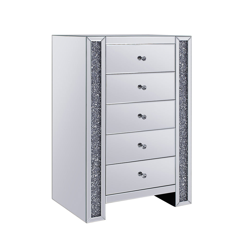 ACME Noralie Mirrored & Faux Diamonds Cabinet Model 97644