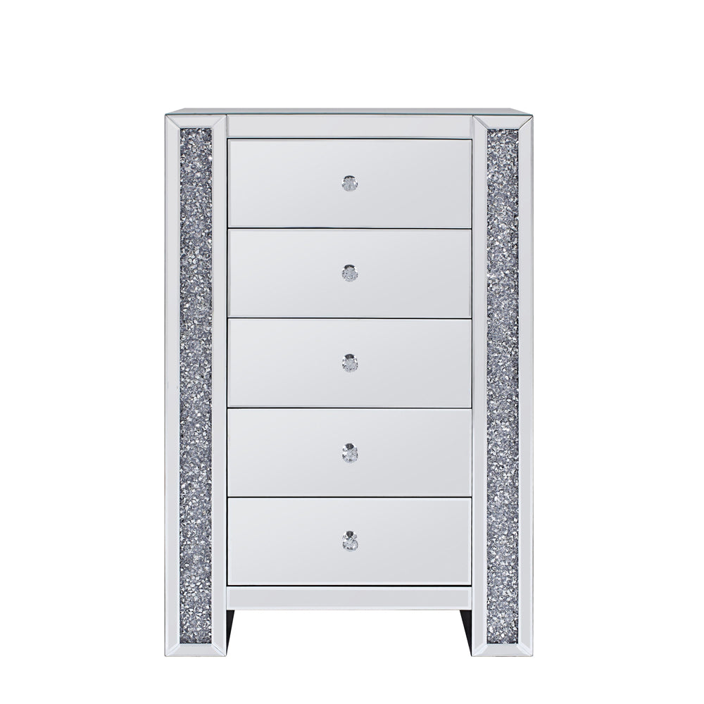 ACME Noralie Mirrored & Faux Diamonds Cabinet Model 97644