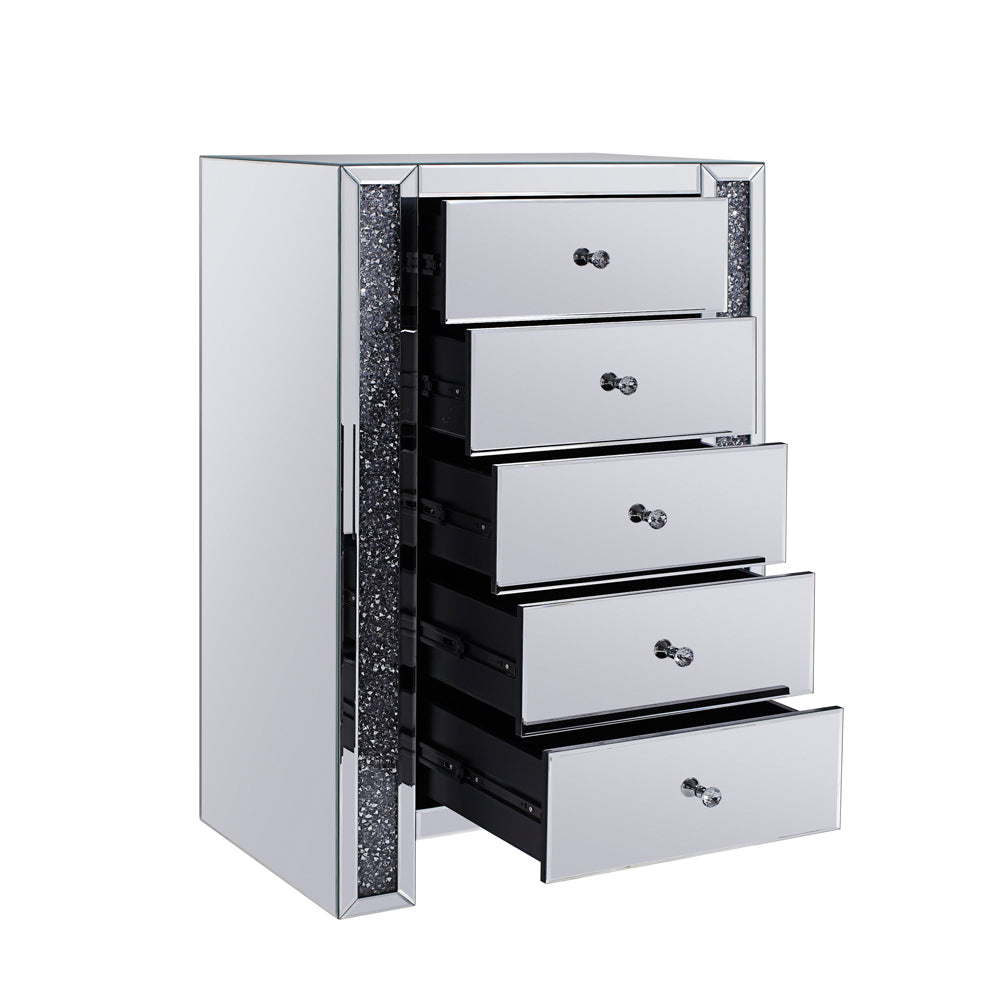 ACME Noralie Mirrored & Faux Diamonds Cabinet Model 97644