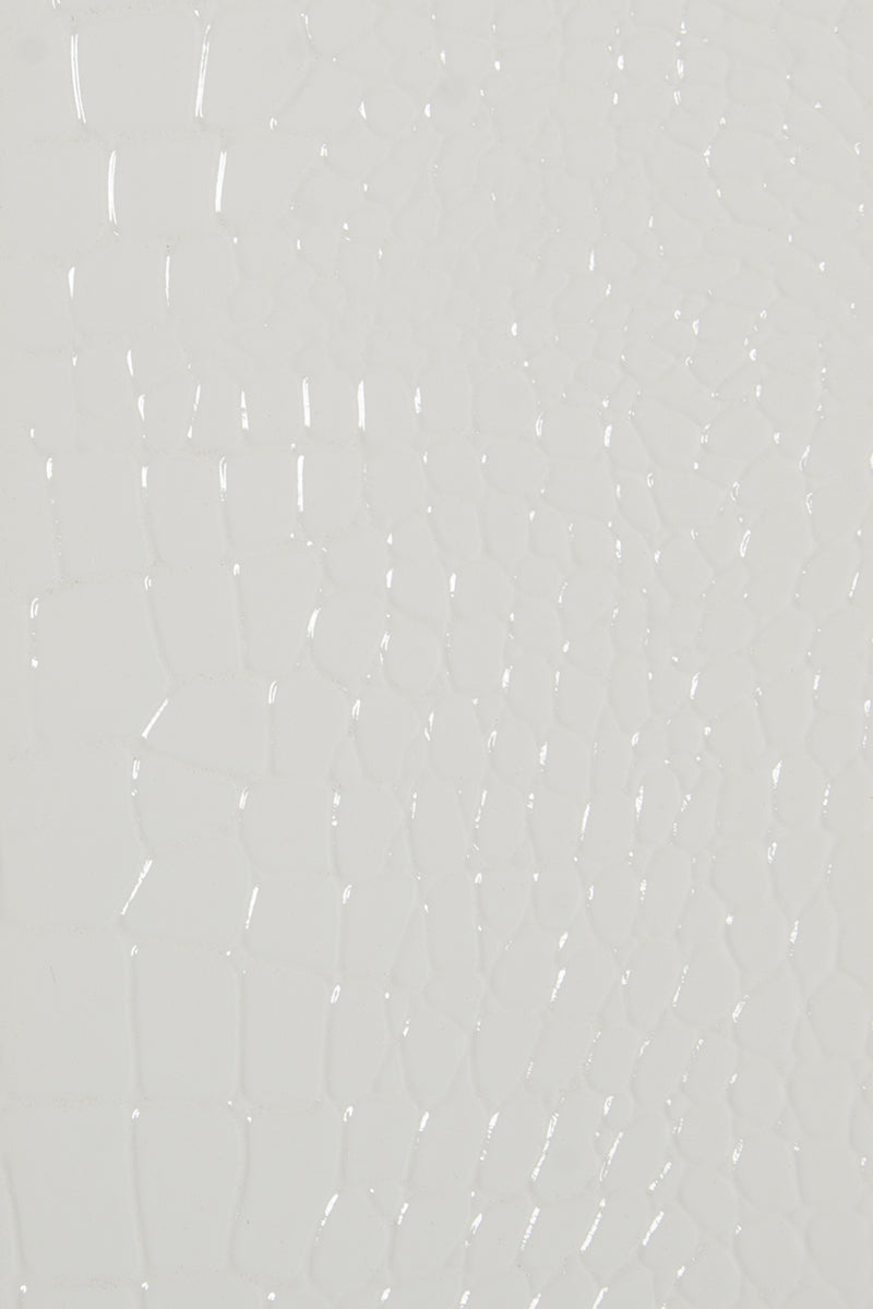 A&X Regal Modern White Crocodile Floor Mirror Model VGUNAK421-WHT