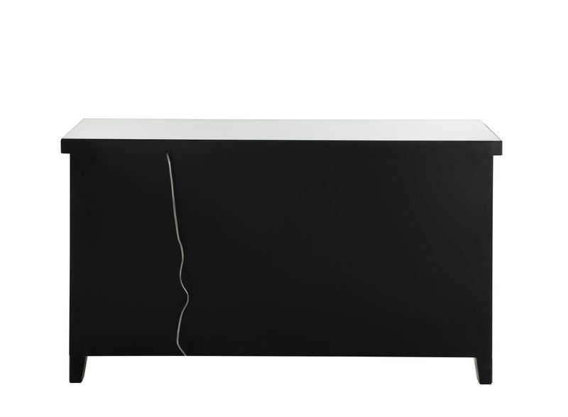 ACME Noralie Mirrored & Faux Diamonds Wine Cabinet with LED Model AC00525