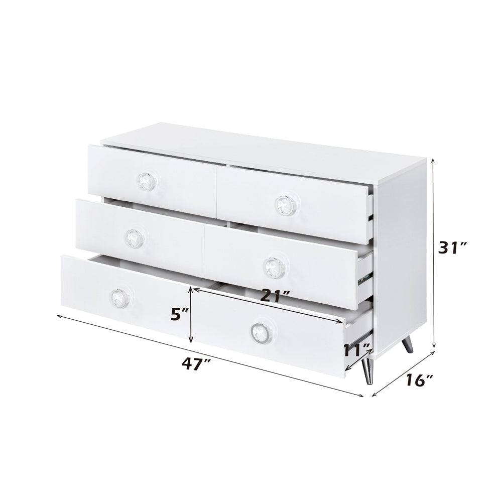 ACME Perse White Dresser Model AC00549