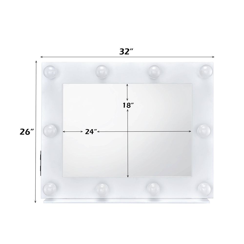 ACME Avery White Accent Mirror Model AC00759