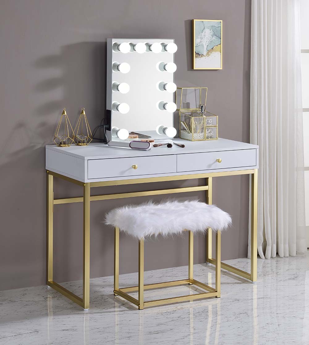ACME Asa White Accent Mirror Model AC00760