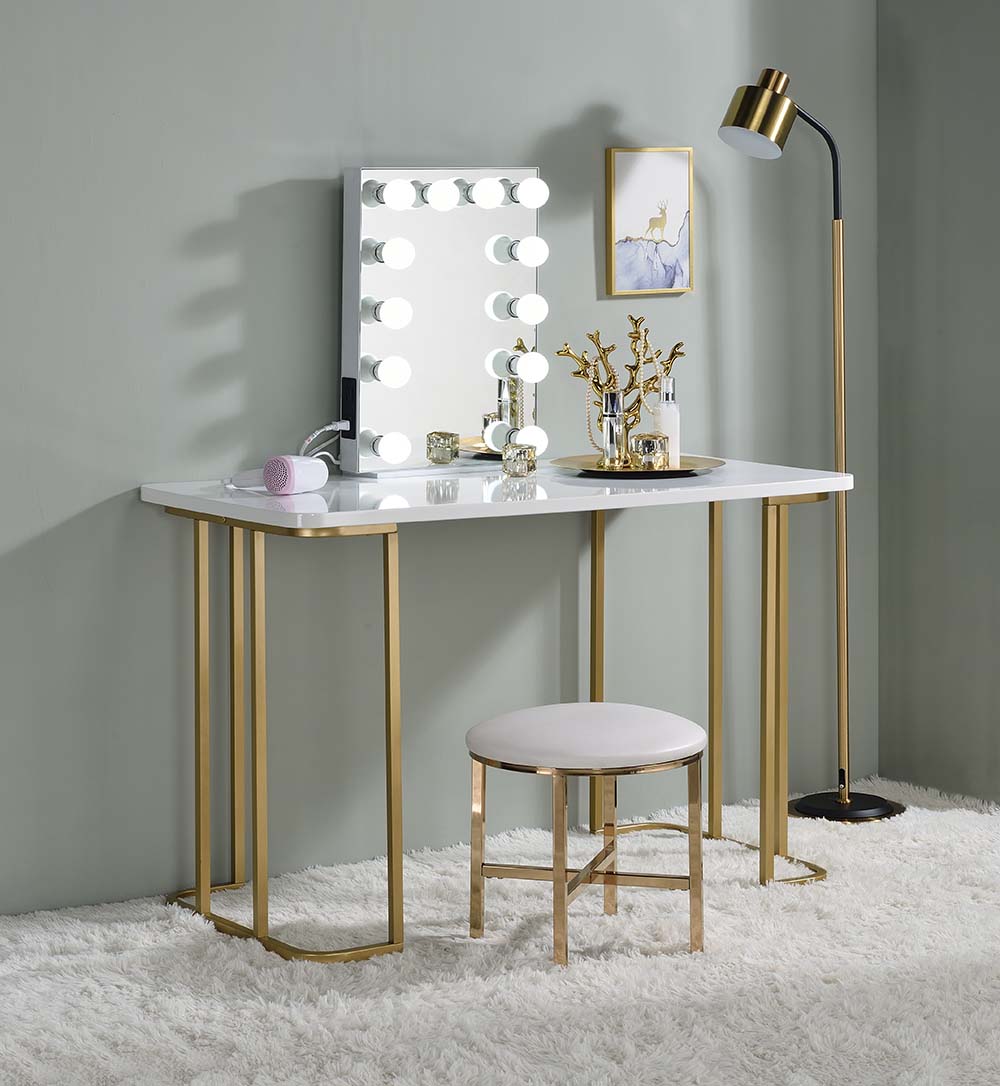 ACME Asa White Accent Mirror Model AC00760