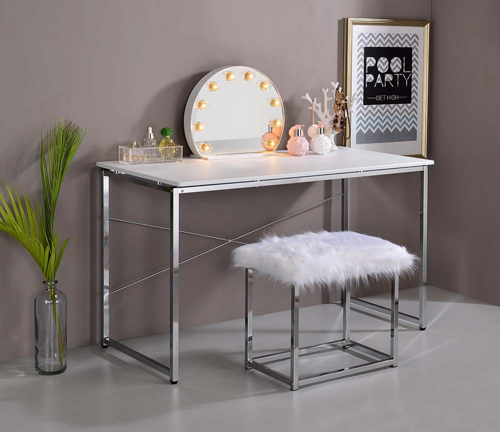 ACME Alma White Accent Mirror Model AC00787