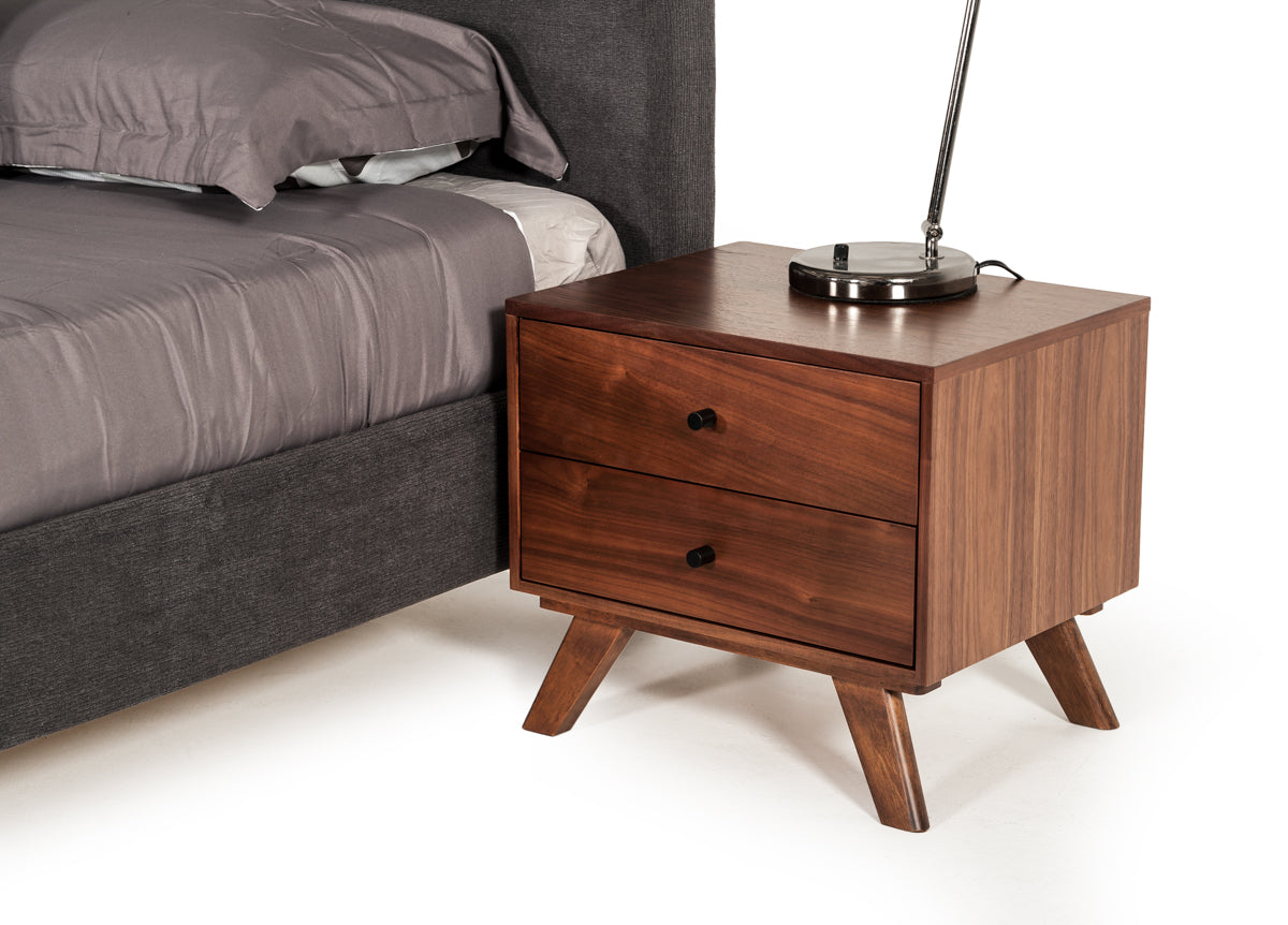 Modrest Addison Mid Century Modern Grey & Walnut Bedroom Set Model VGMABR-38-SET