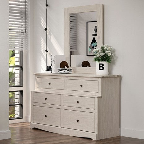 Furniture of America Stavros White Rustic Dresser Model AM7002WH-D