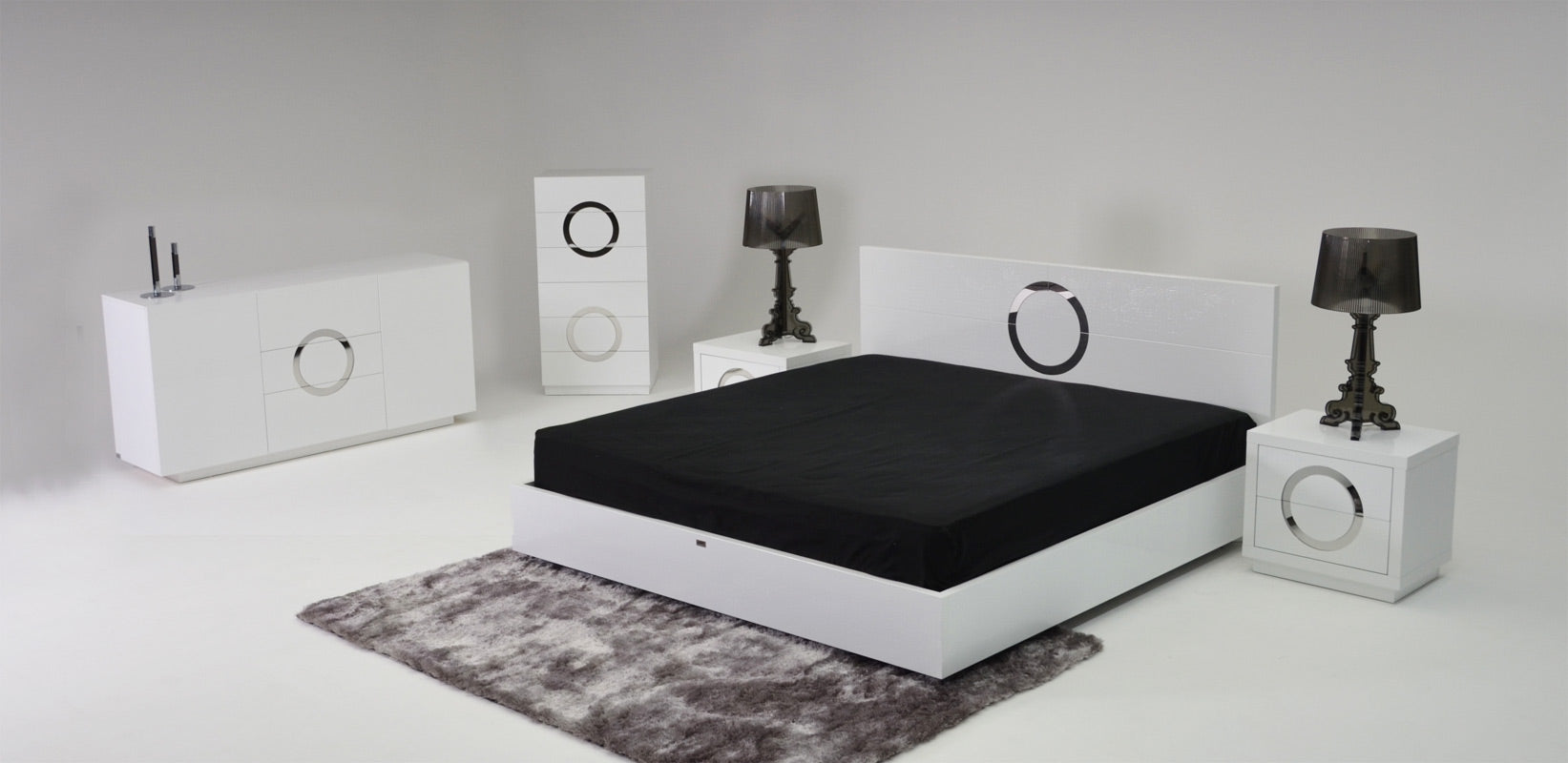 Queen A&X Ovidius Modern Queen Bedroom Set Model VGUNAW223-180-WHT-SET-Q