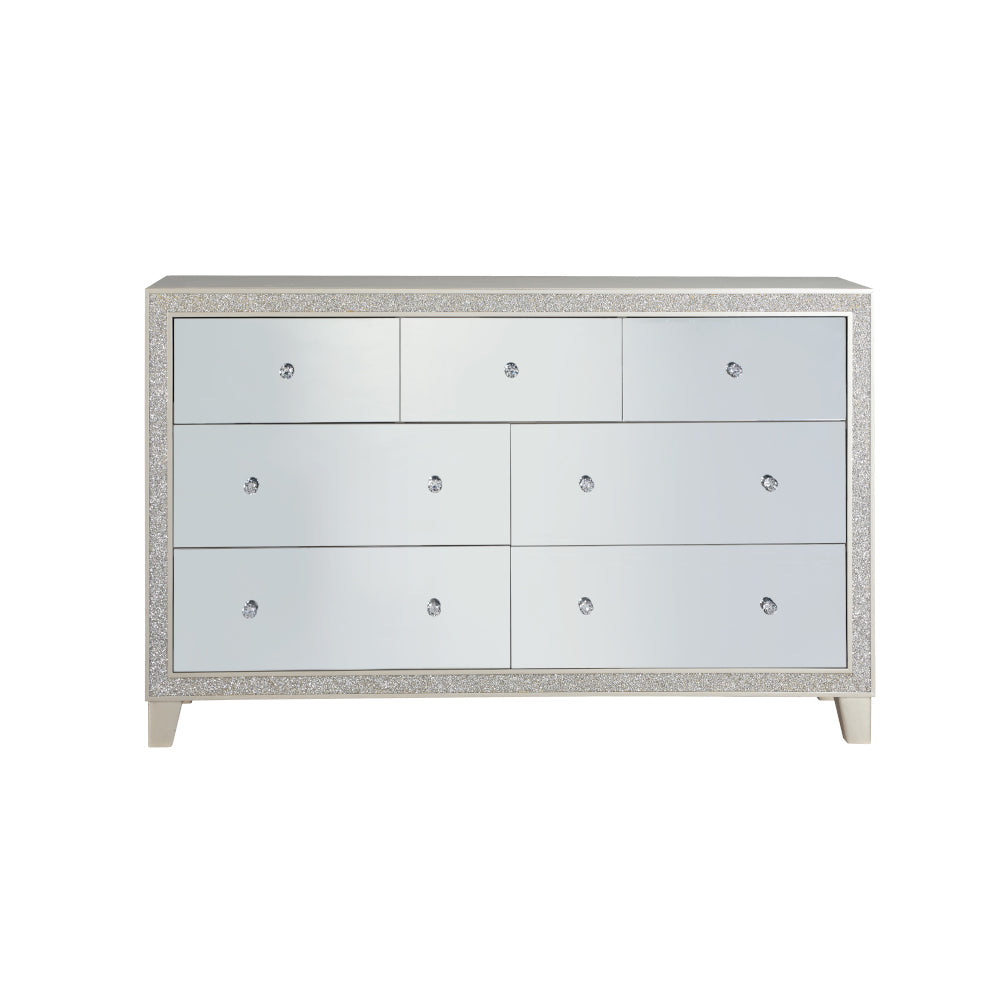 ACME Sliverfluff Mirrored & Champagne Dresser Model BD00246