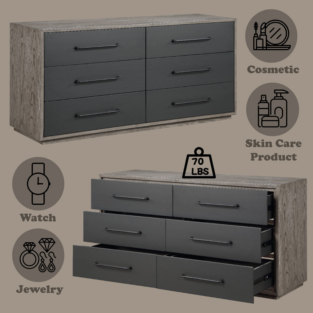 ACME Estevon Gray Oak Dresser Model BD00614