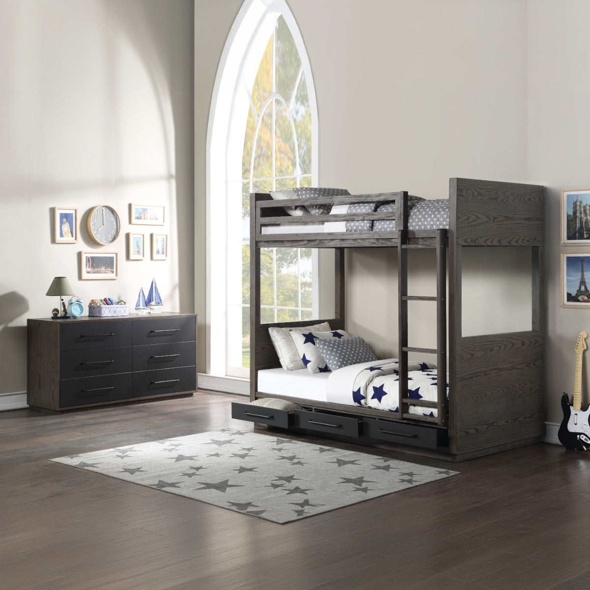 ACME Estevon Gray Oak Dresser Model BD00614