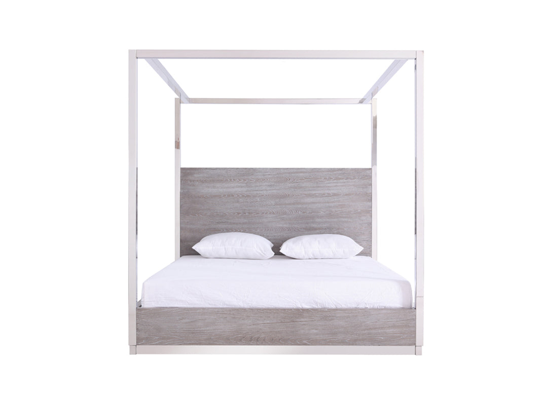 Modrest Arlene Modern Grey Elm & Stainless Steel Bedroom Set Model VGVCBD008A-SET