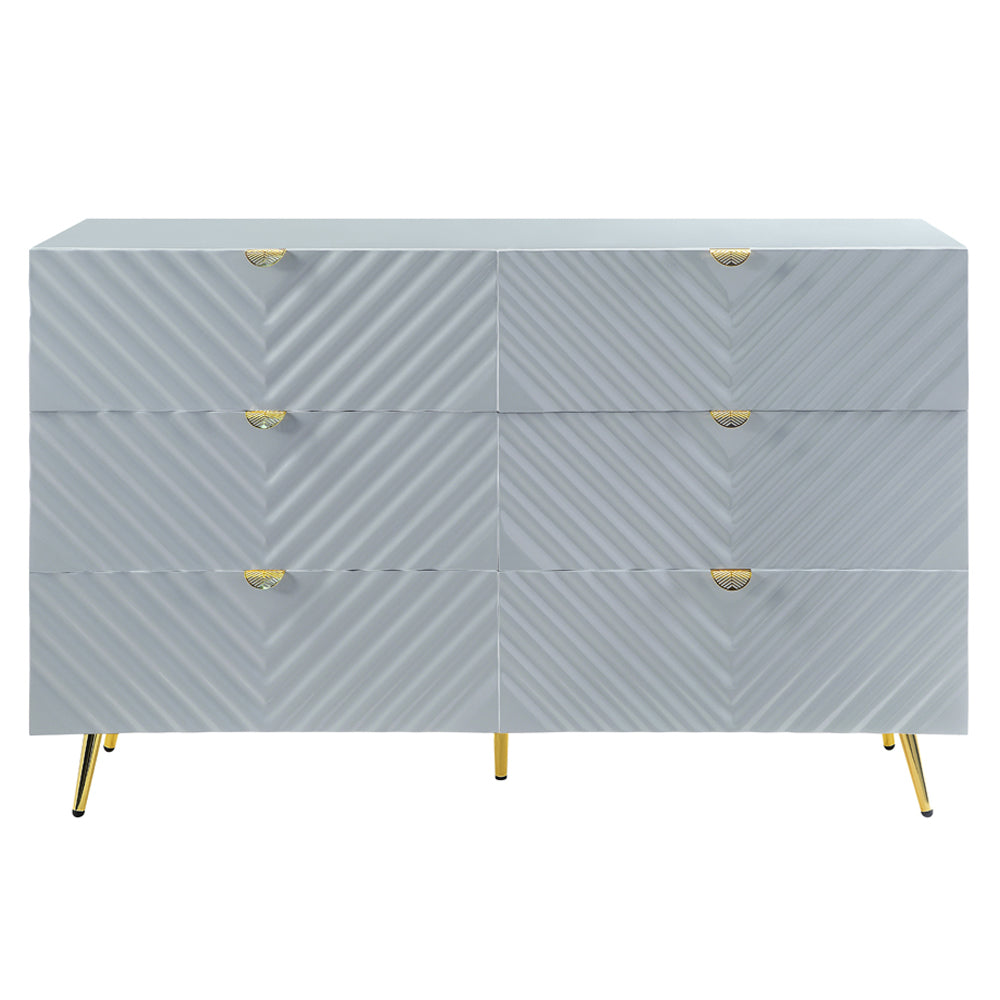 ACME Gaines Gray High Gloss Finish Dresser Model BD01043A